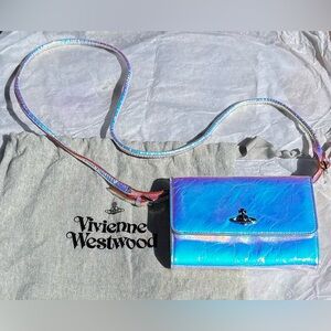 Rare Iridescent Vivienne Westwood Archive Orb Envelope Shoulder Bag - so pretty!
